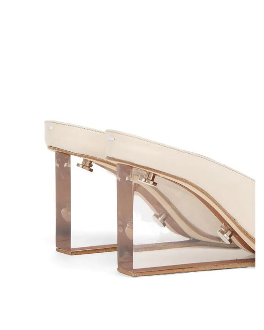 Maison Margiela Natural Plexi Wedge Mules