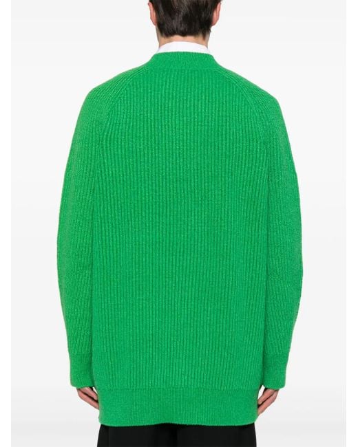 Pull En Maille Nervurée Jil Sander pour homme en coloris Green