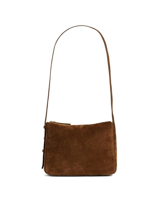 Yu Mei White Brooke Leather Shoulder Bag