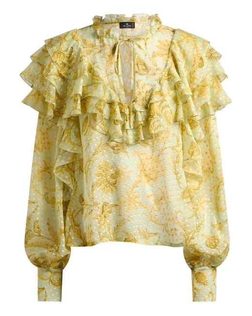 Etro Yellow Floral Top
