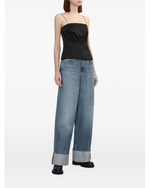 Helmut Lang Black Spaghetti-Strap Top