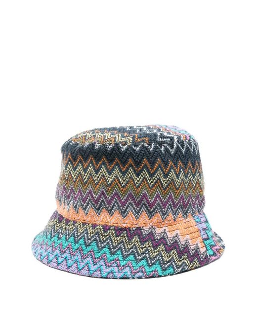 Missoni White Zigzag Bucket Hat