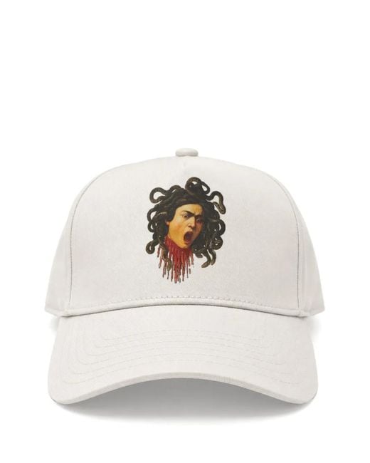 Melt White Graphic-Print Baseball Cap for men