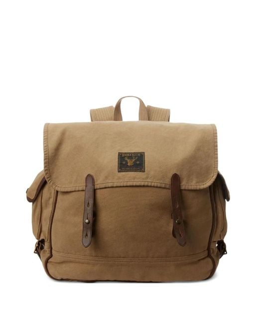 Mochila con solapa RRL de hombre de color Brown