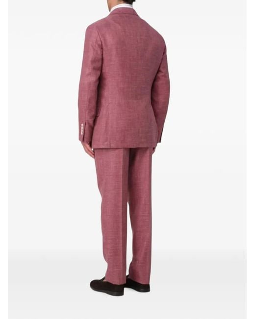 Brunello Cucinelli Pink Double-Breasted Suit for men