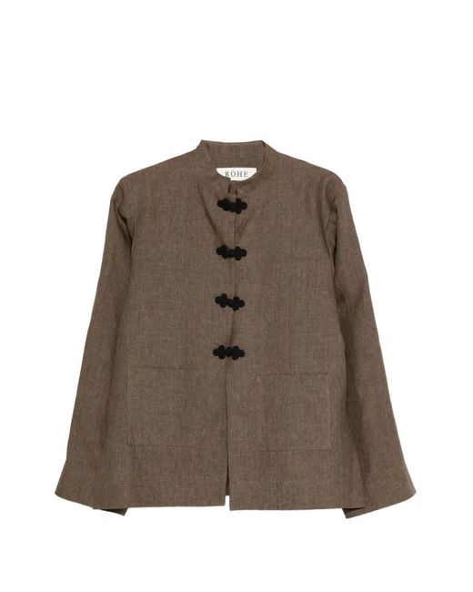 Rohe Brown Appliqué Pocket Jacket