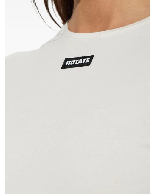 ROTATE BIRGER CHRISTENSEN White Short Sleeve T-Shirt Bright