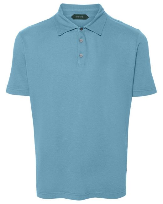 Zanone Poloshirt mit kurzen Ärmeln in Blue für Herren