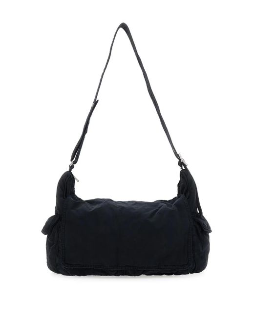 ERL Black Shoulder Bag Cotton Twill