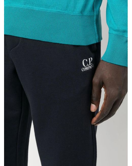 Pantalones de chándal con logo bordado C P Company de hombre de color Blue