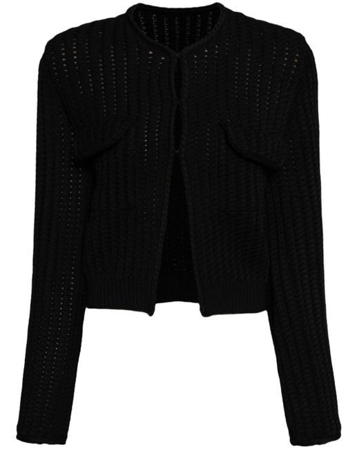 JNBY Black Cropped Knitted Cardigan