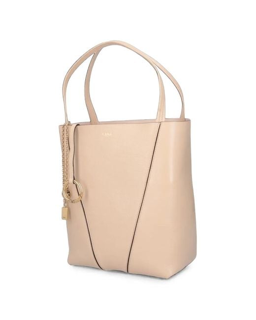 Borsa Tote Spin di Chloé in White