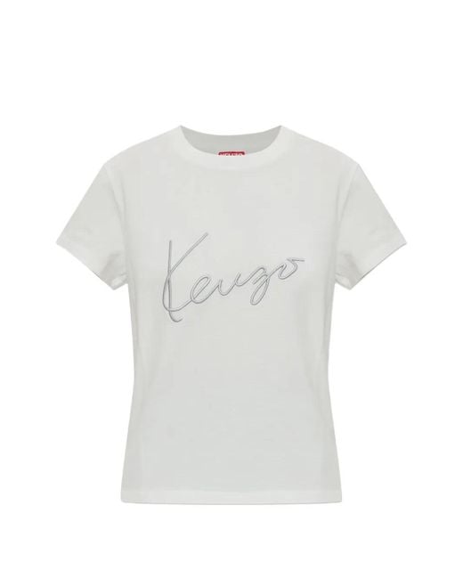 KENZO White Logo T-Shirt