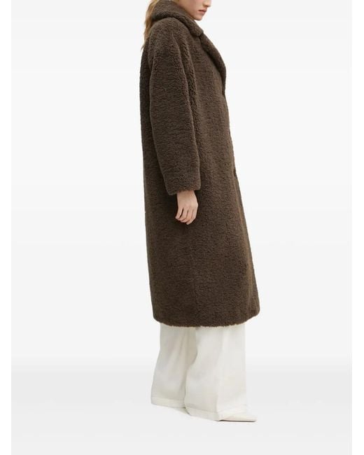 Guess Brown Buttoned Collared Coat