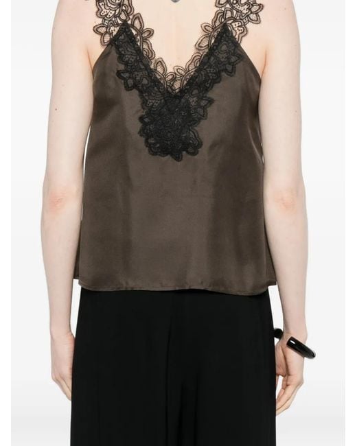 Rohe Black V-Neck Silk Top