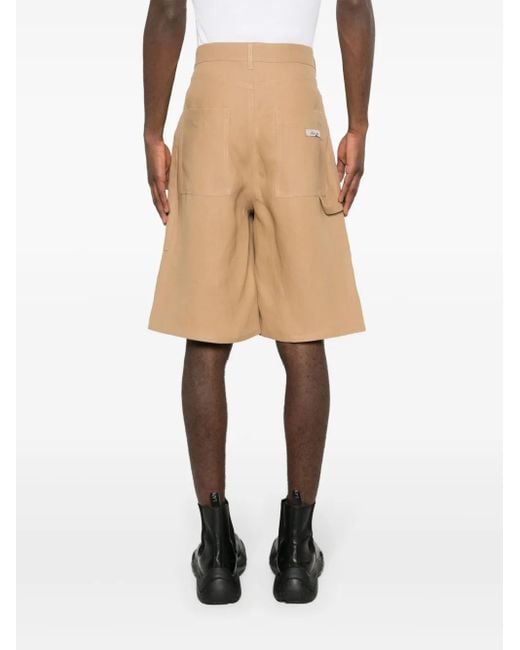 Fendi Natural Canvas Bermuda Shorts for men