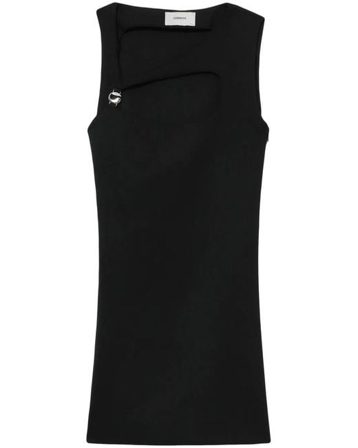 Coperni Black Cut-Out Mini Dress