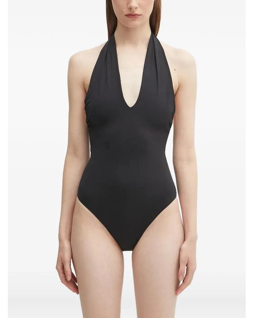 Anine Bing Black Beatrix Halterneck Swimsuit