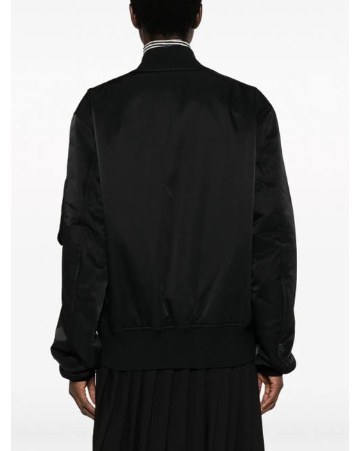 Y-3 Black Long-Sleeve Bomber Jacket
