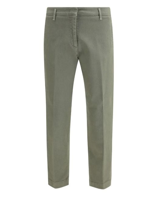Cruna Green Daizy Flat-Front Barrel Trousers