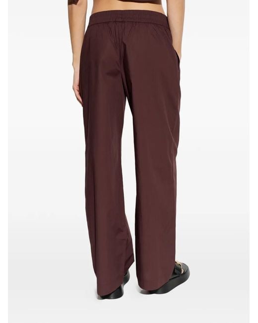 Samsøe & Samsøe Purple Sajulio Elasticated-Waist Wide-Leg Trousers