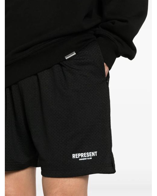 Represent Black Shorts for men