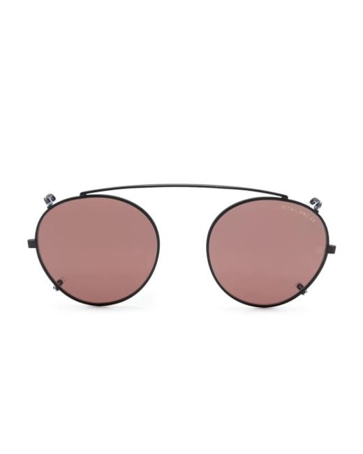 Dita Eyewear Pink Matte-Effect Pilot-Frame Sunglasses