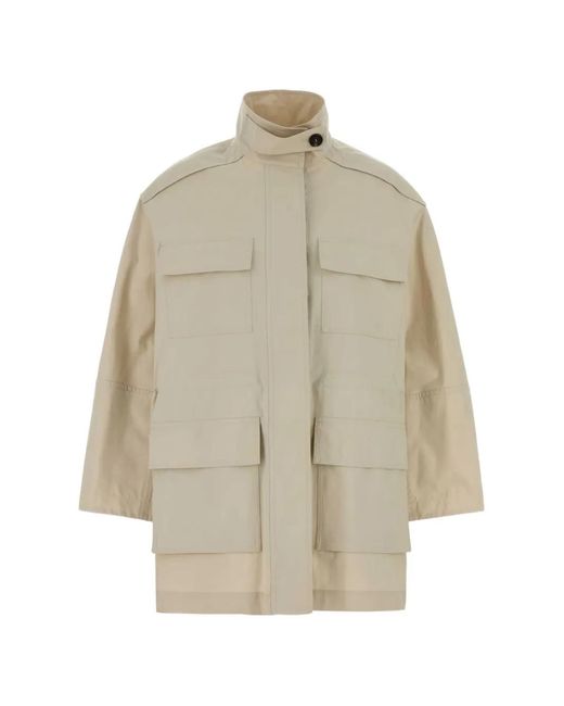 Chaqueta Con Bolsillos En La Parte Delantera Brunello Cucinelli de color Natural