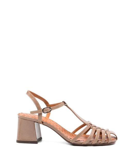 Chie Mihara Pink T-Strap Caged Sandals