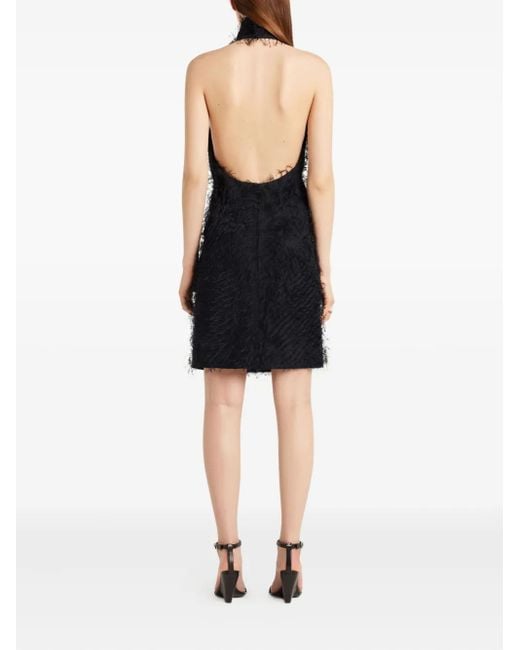 Courreges Black Neckholderkleid Mit Fransen