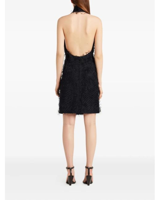 Robe Frangée À Dos-Nu Courreges en coloris Black