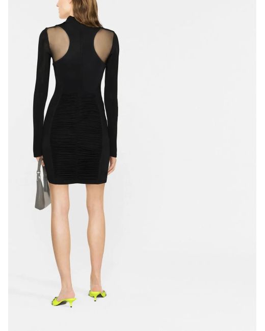 Versace Jeans Couture Jeans Couture Mesh Panel Mini Dress Black