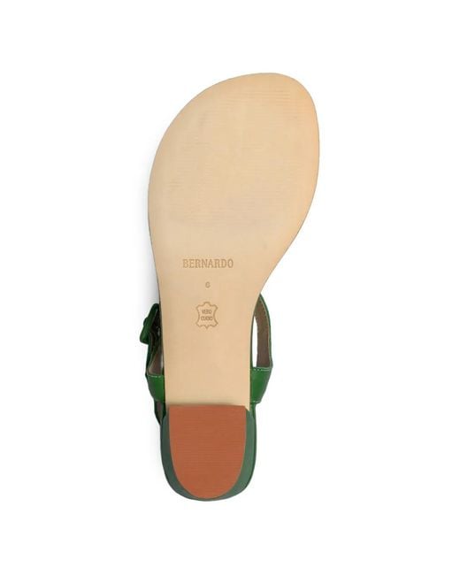 Bernardo Green Goya Buckle Sandals