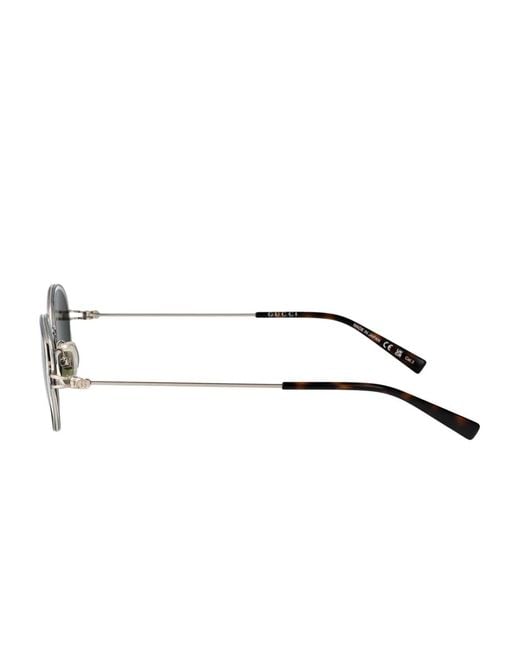 Gucci Metallic Gg1980S Oval-Frame Sunglasses