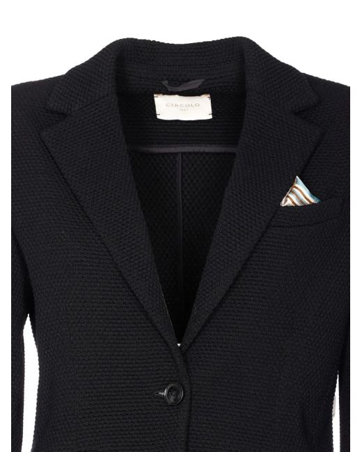 Circolo 1901 Gebreide Blazer Met Knopen in het Black