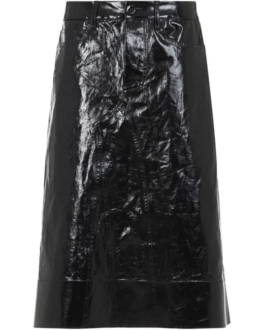 Jil Sander Black Linen Skirt