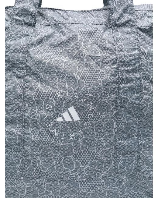 Adidas By Stella McCartney Blue Floral Packable Shoulder Bag