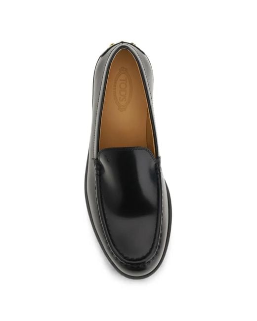 Tod's Black Gommini Stud-Embellished Leather Loafers