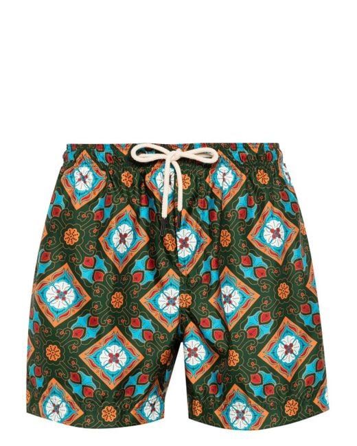 Bañador con estampado gráfico Peninsula de hombre de color Green