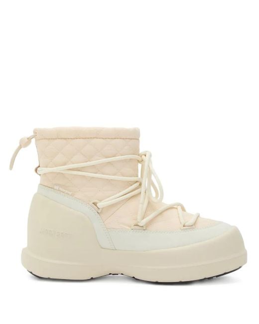Bottines Mezzaluna À Design Matelassé Moon Boot en coloris Natural