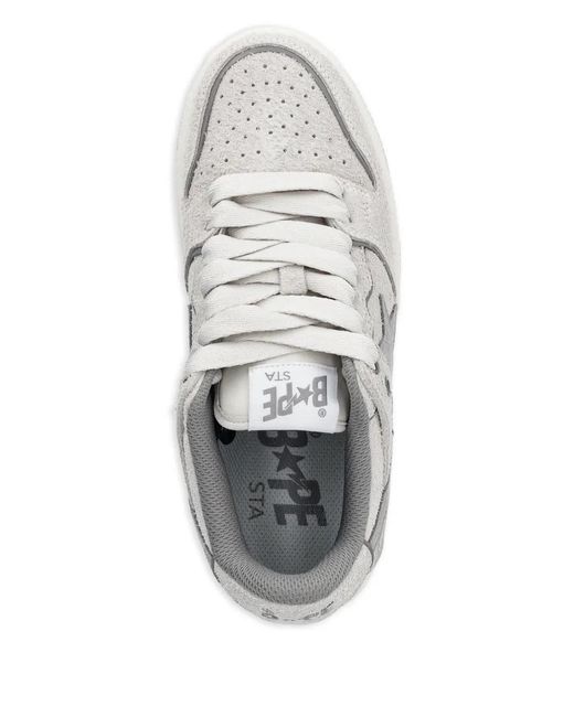 A Bathing Ape レディース ホワイト Bape Sk8 Sta #3 L スニーカーの 