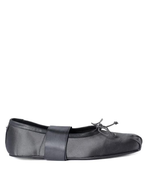 Ann Demeulemeester サテン フラットシューズ Gray
