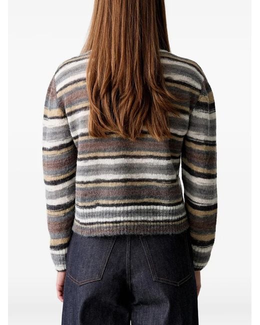 A.P.C. Brown Striped Sweater