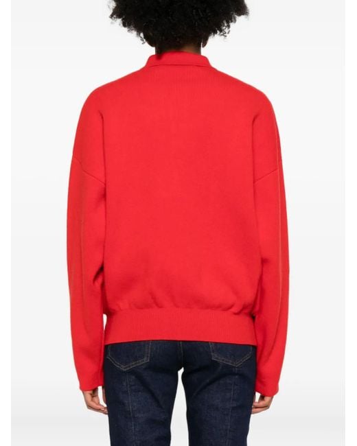 Jacquemus Red Polo-Neck Sweater
