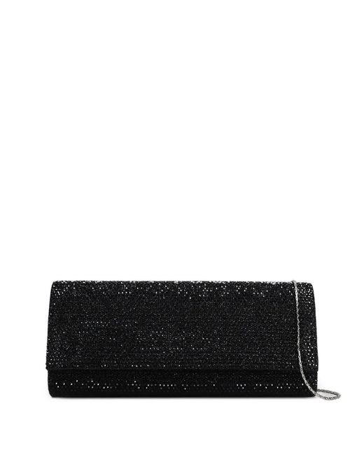 Twentyfourhaitch Black Pochette French 75 À Ornements En Cristal