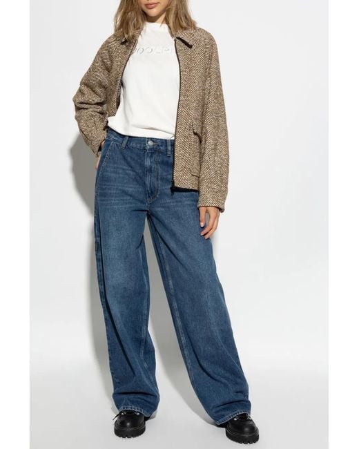 Woolrich Natural Herringbone-Pattern Jacket
