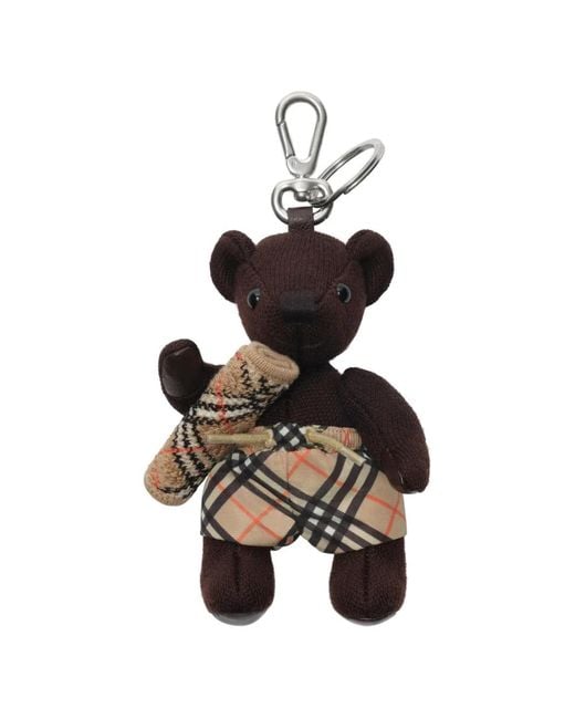 Burberry White Breloque Thomas Bear for men