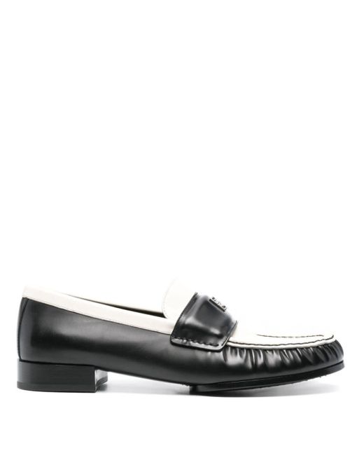 Givenchy Black 4g-motif Leather Loafers