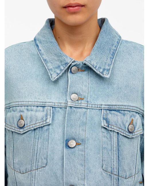 MM6 by Maison Margiela Blue Button-Up Denim Jacket