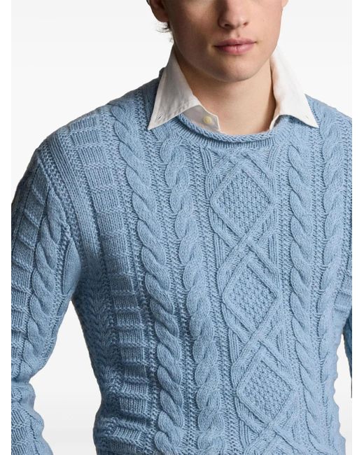 Polo Ralph Lauren Blue Long Sleeve Knit Pullover for men